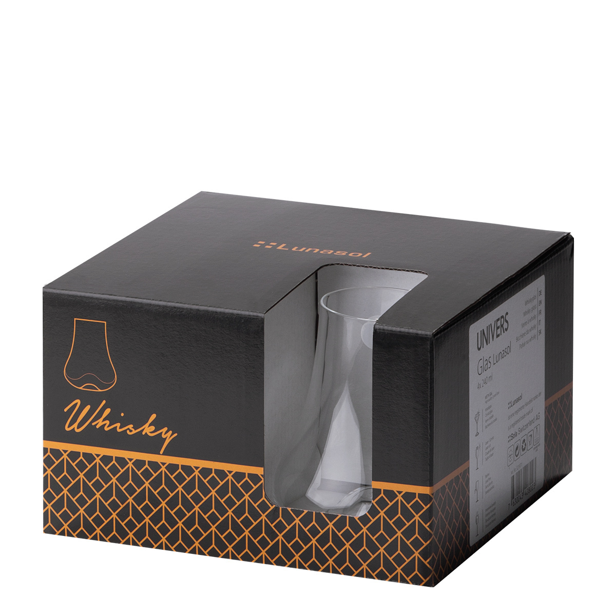 Szklanka do whisky Wave 240 ml, zestaw 4 szt. - Univers Glas Lunasol