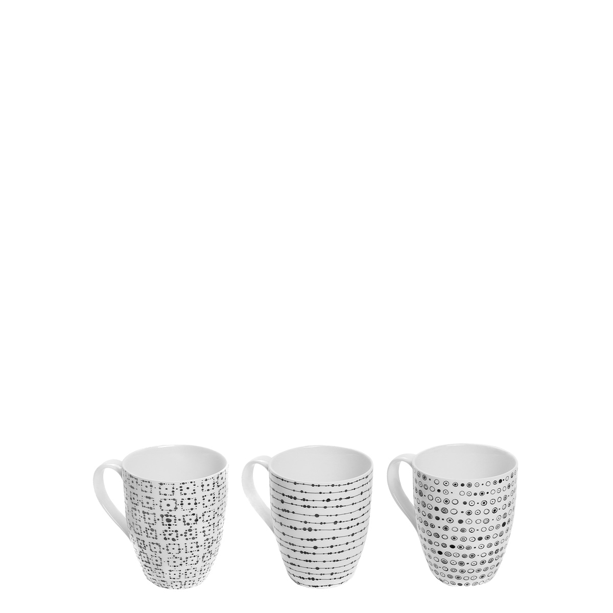 Zestaw filiżanek 3 szt. - Basic Dots