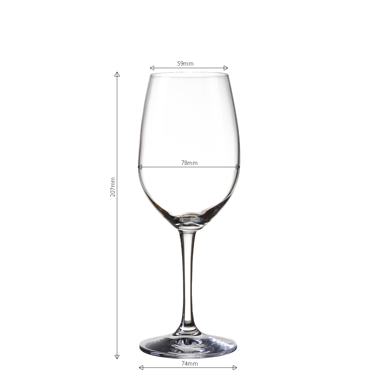 Kieliszki do czerwonego wina 380 ml zestaw 4 szt. - BASIC Glas Lunasol META Glass
