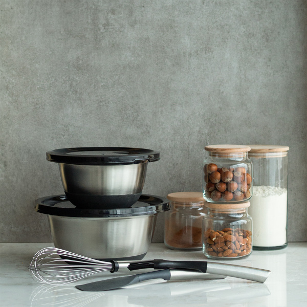 Zestaw misek do mieszania z pokrywką 4 szt. – Basic Kitchen