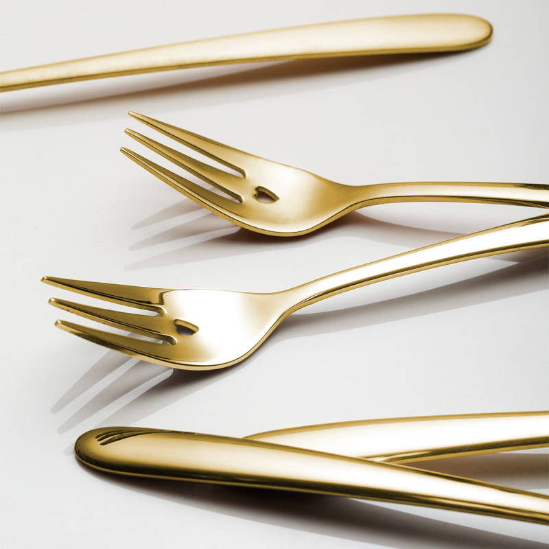Zestaw prezentowy z serduszkiem 6 szt. złoty | Love Cutlery