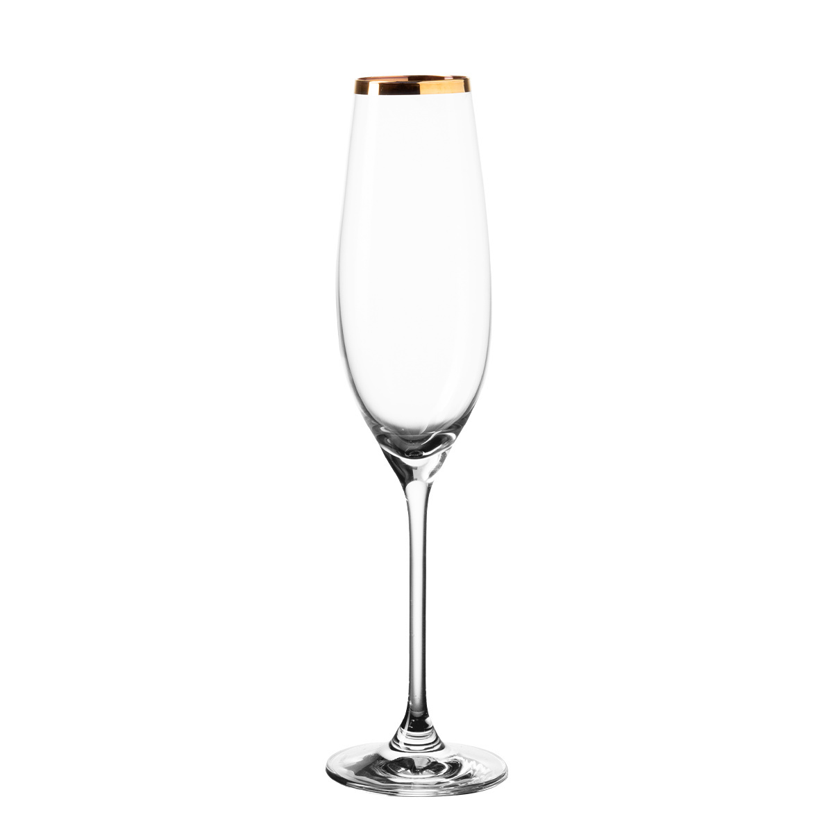 Kieliszek do szampana ze złoconym brzegiem 210 ml - Premium Glas Crystal