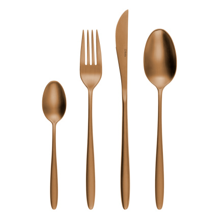 Zestaw sztućców 16 el. Vivo rose gold | Sola