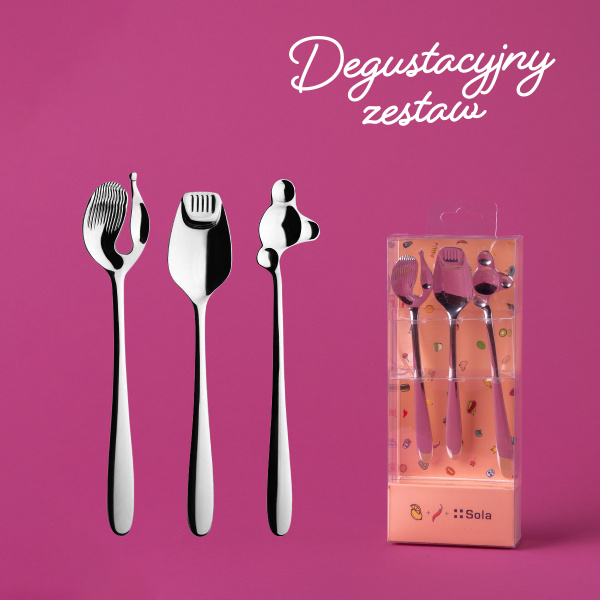 Zestaw sztućców degustacyjny 3 szt. - Alpha