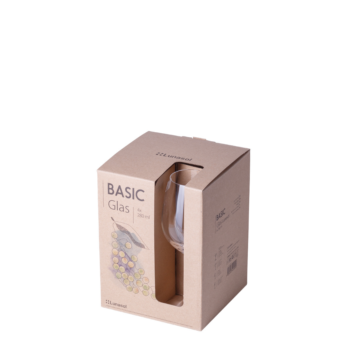 Kieliszki do białego wina 280 ml zestaw 4 szt. - BASIC Glas Lunasol META Glass