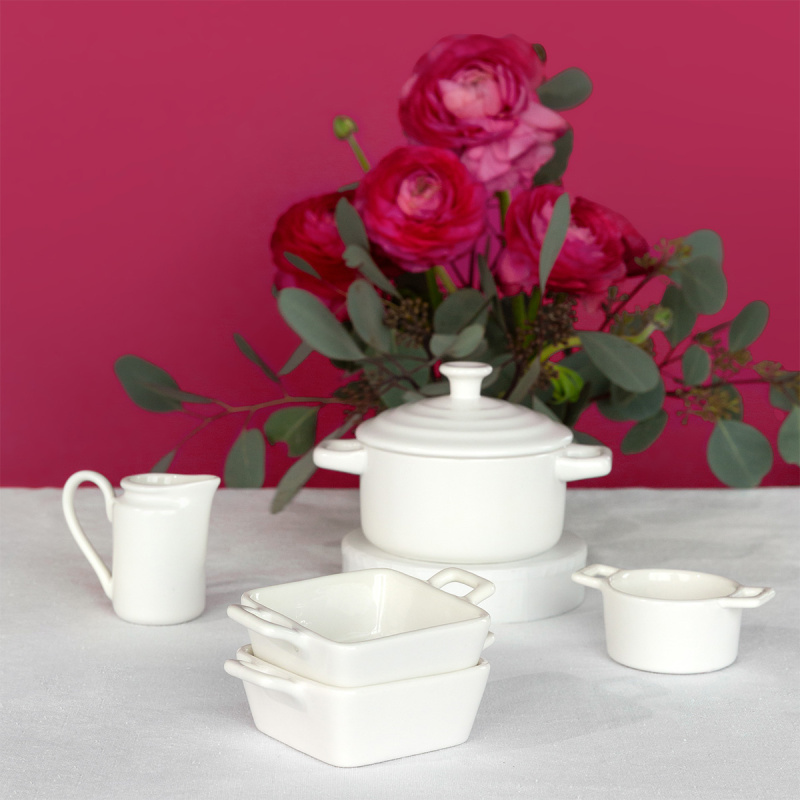 Miska Flowl Atelier biała z uchwytami ø6 cm - Gaya