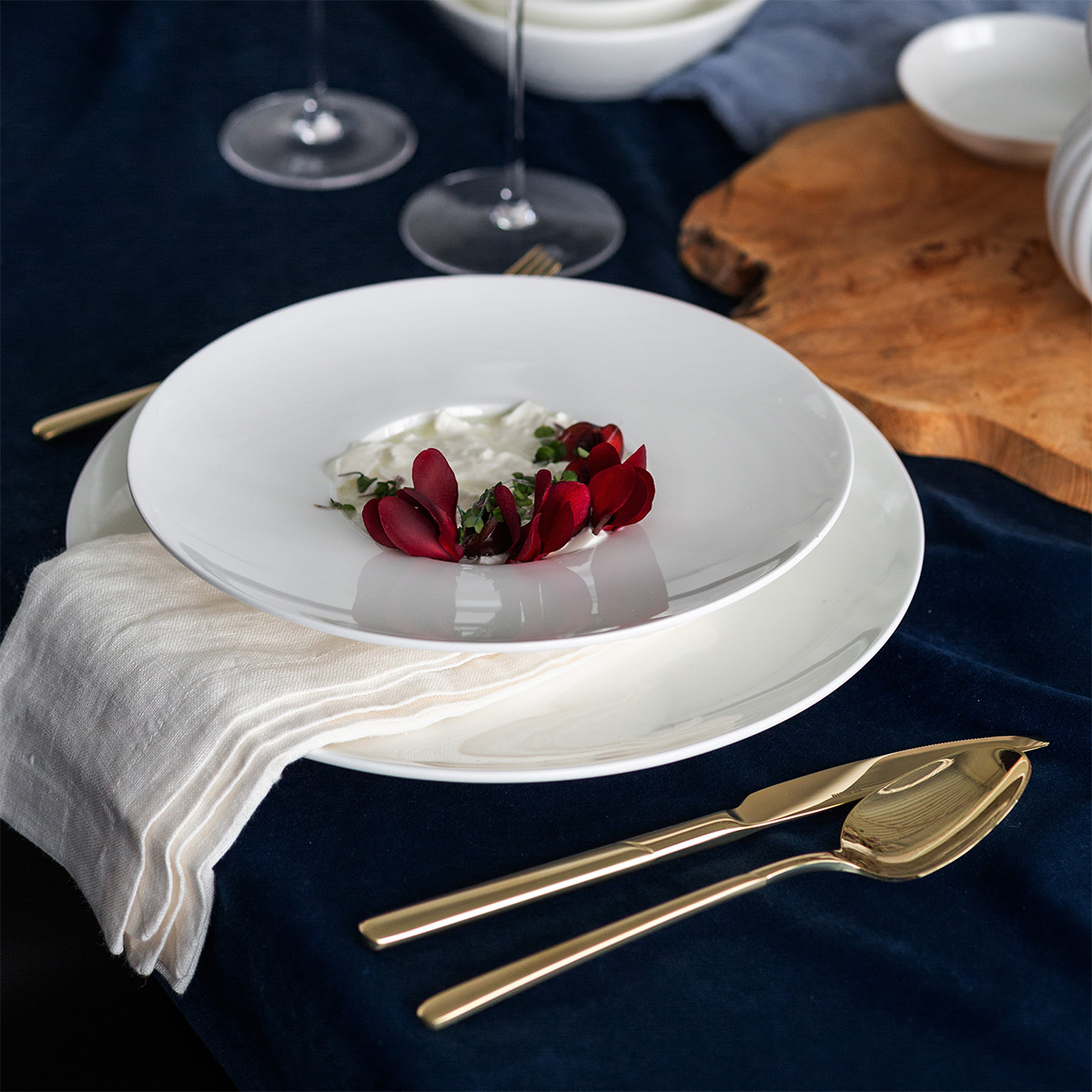 Talerz głęboki gourmet 23,5 cm - Premium Platinum Line