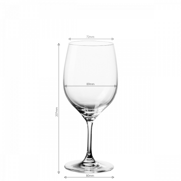 Kieliszki do czerwonego wina 450 ml zestaw 4 szt. - Anno Glas Lunasol META Glass