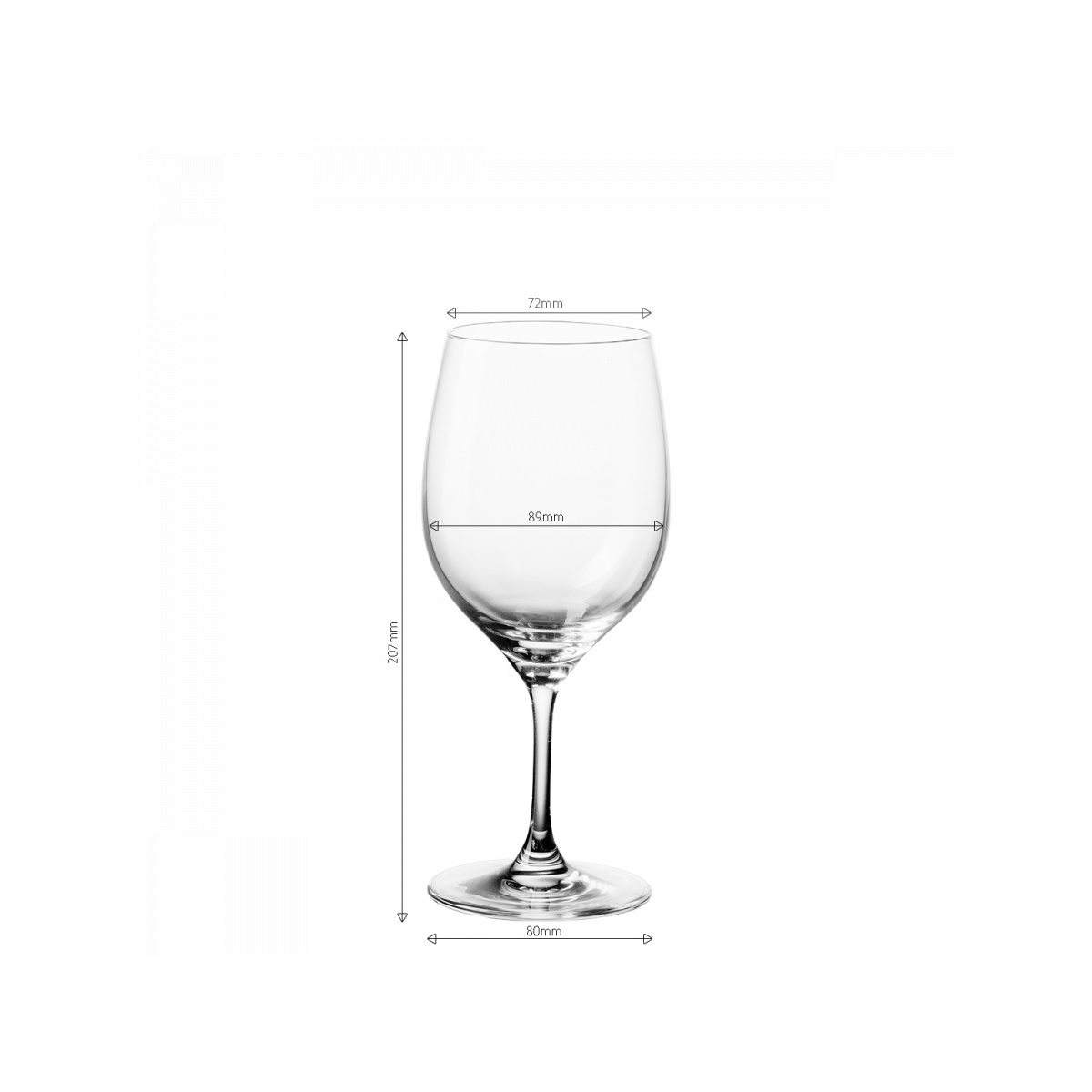 Kieliszki do czerwonego wina 450 ml zestaw 4 szt. - Anno Glas Lunasol META Glass