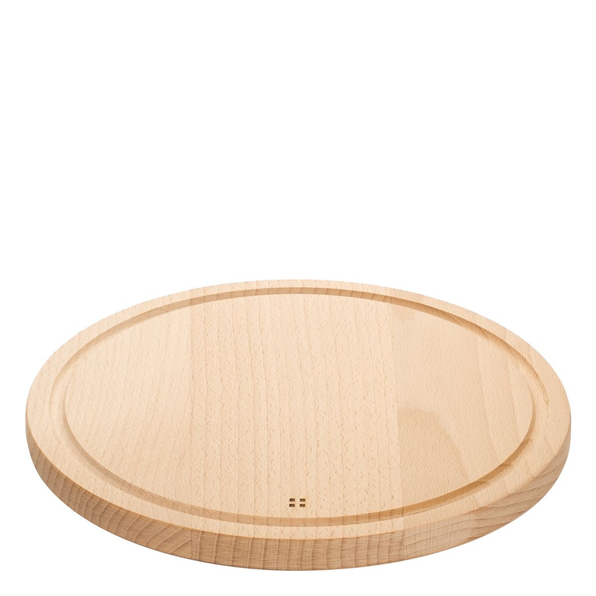 Drewniana deska do krojenia z rowkiem okrągła 28 cm - Basic