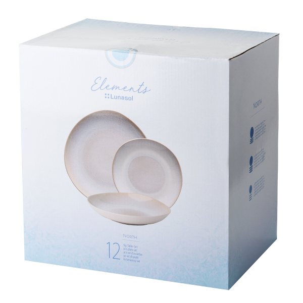 Zestaw talerzy ceramicznych 12 szt. – Elements North Organic