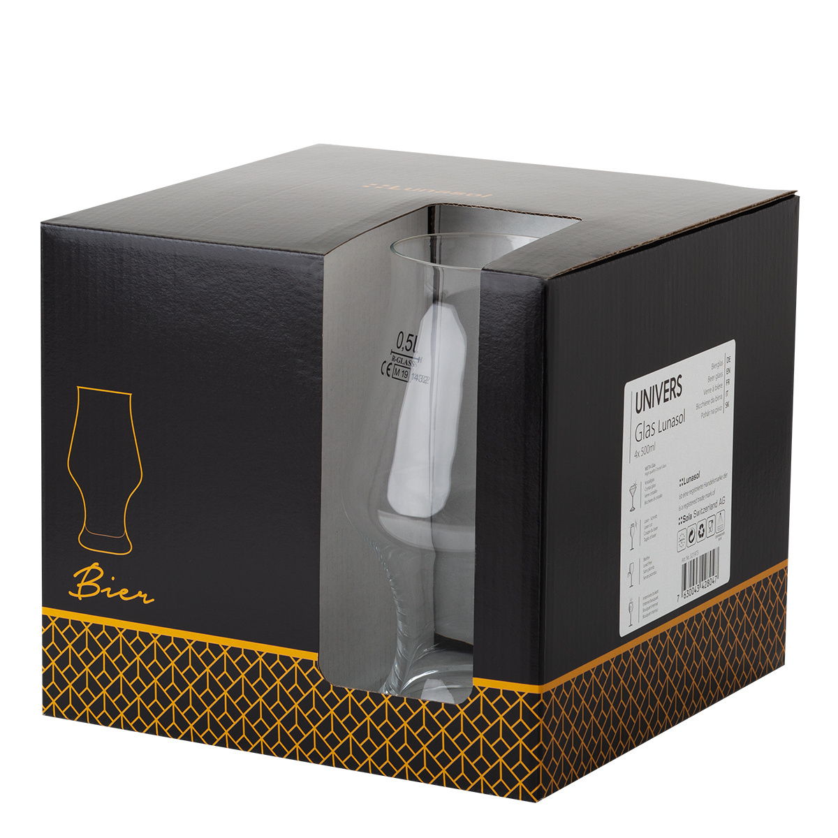 Szklanki do piwa 500 ml zestaw 4 szt. - Univers Glas Lunasol