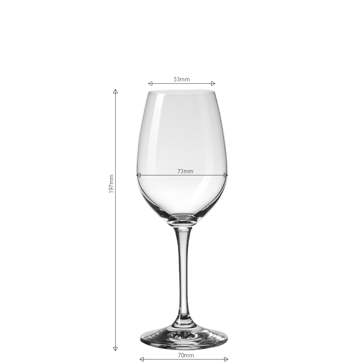 Kieliszki do białego wina 280 ml zestaw 4 szt. - BASIC Glas Lunasol META Glass