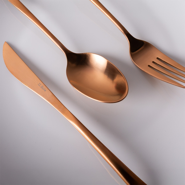 Zestaw sztućców 16 el. Vivo rose gold | Sola