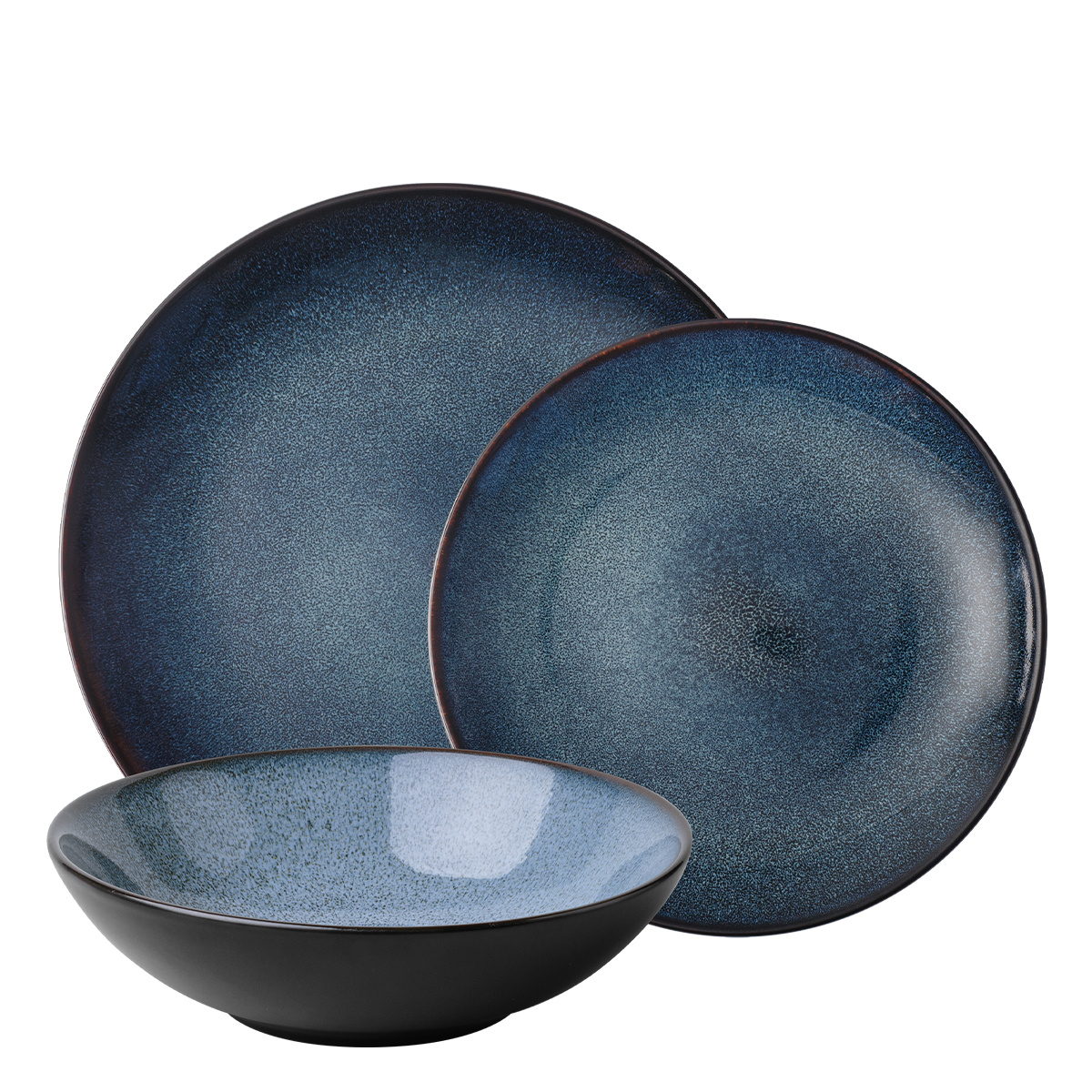 Zestaw porcelanowy 12 el. | Gaya Atelier Night Sky