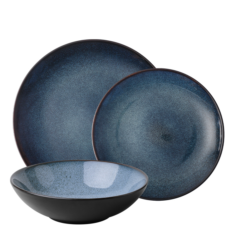 Zestaw porcelanowy 12 el. | Gaya Atelier Night Sky