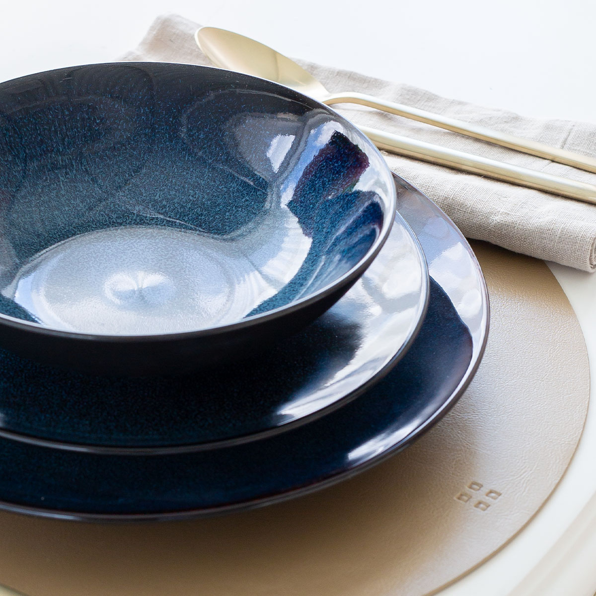 Zestaw porcelanowy 12 el. | Gaya Atelier Night Sky