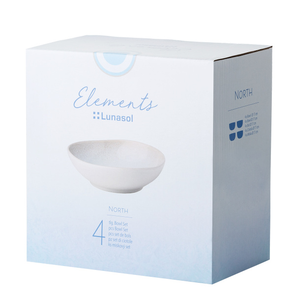 Zestaw misek ceramicznych 4 szt. – Elements North Organic