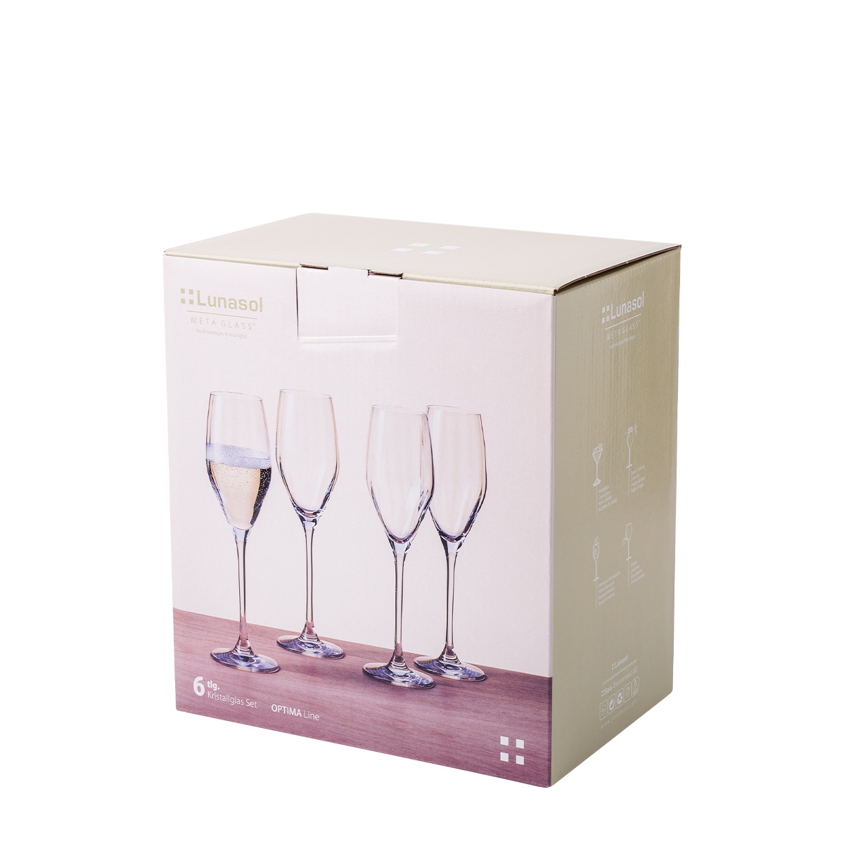Kieliszki do szampana 170 ml 6 szt. — Optima Line Glas Lunasol