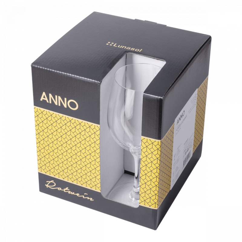 Kieliszki do czerwonego wina 450 ml zestaw 4 szt. - Anno Glas Lunasol META Glass