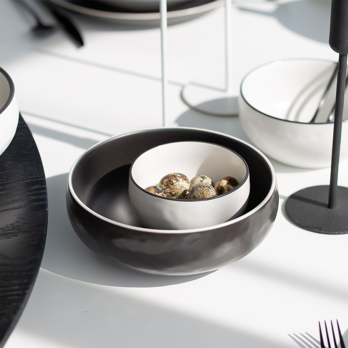 Miska 19,3 cm | Elements Yin & Yang black