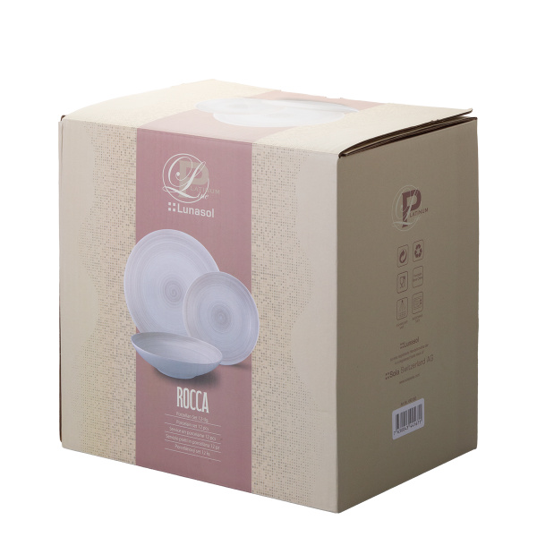 Zestaw talerzy 12 szt. | Premium Platinum Line Rocca