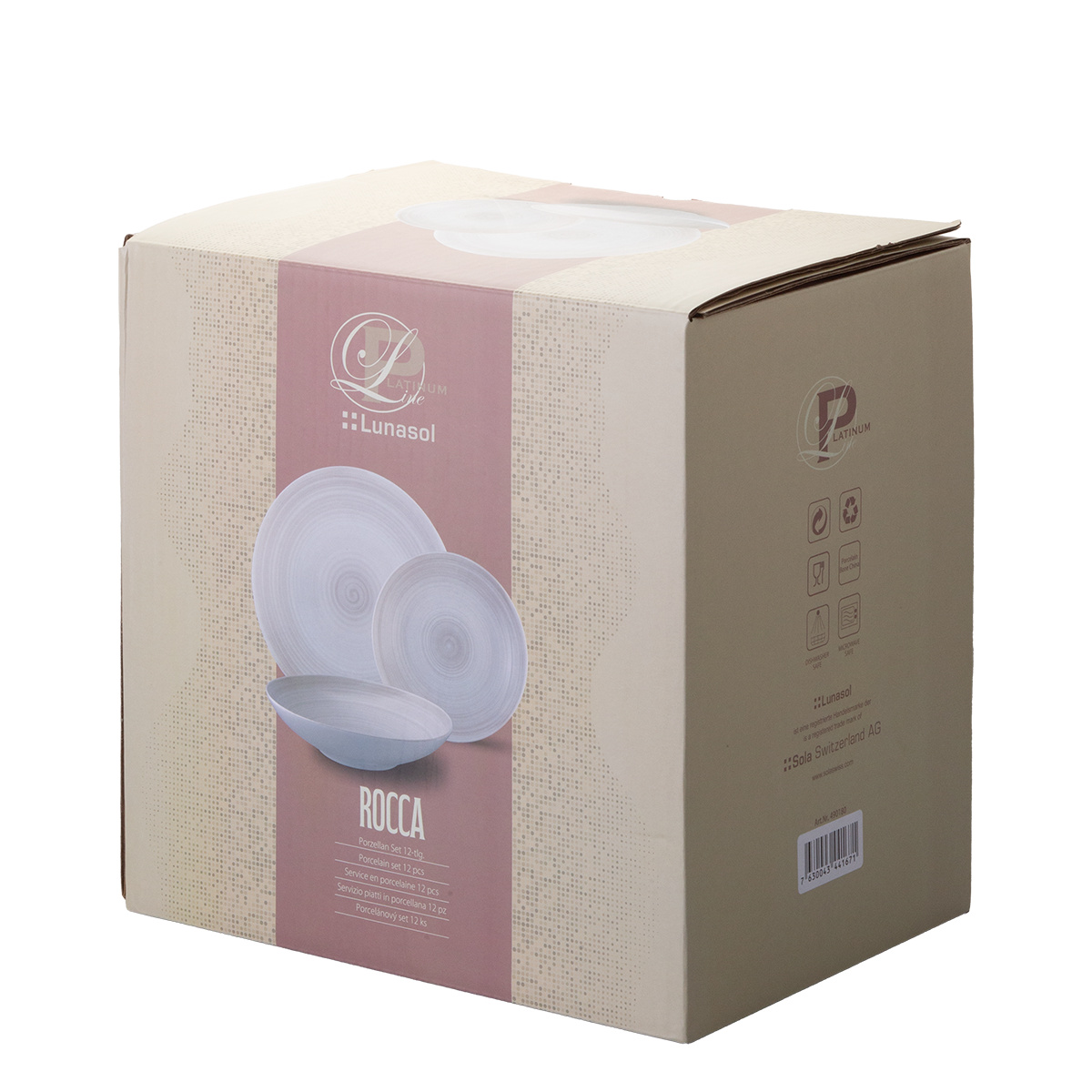 Zestaw talerzy 12 szt. | Premium Platinum Line Rocca