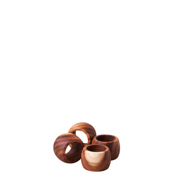 Pierścień na serwetki Agát zestaw 4 szt., Ø 5,7 cm - FLOW Wooden