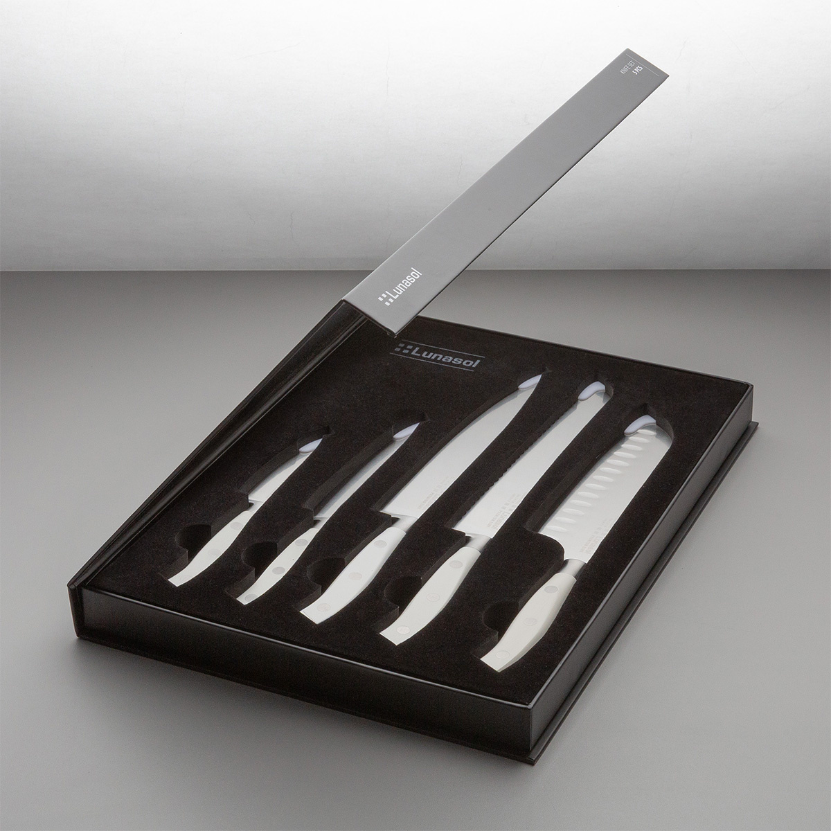 Zestaw noży 5 szt. — Lunasol Premium Knife biały