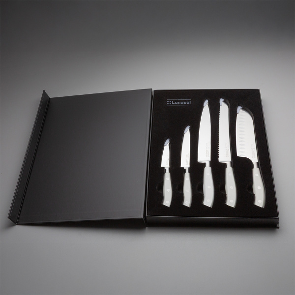 Zestaw noży 5 szt. — Lunasol Premium Knife biały