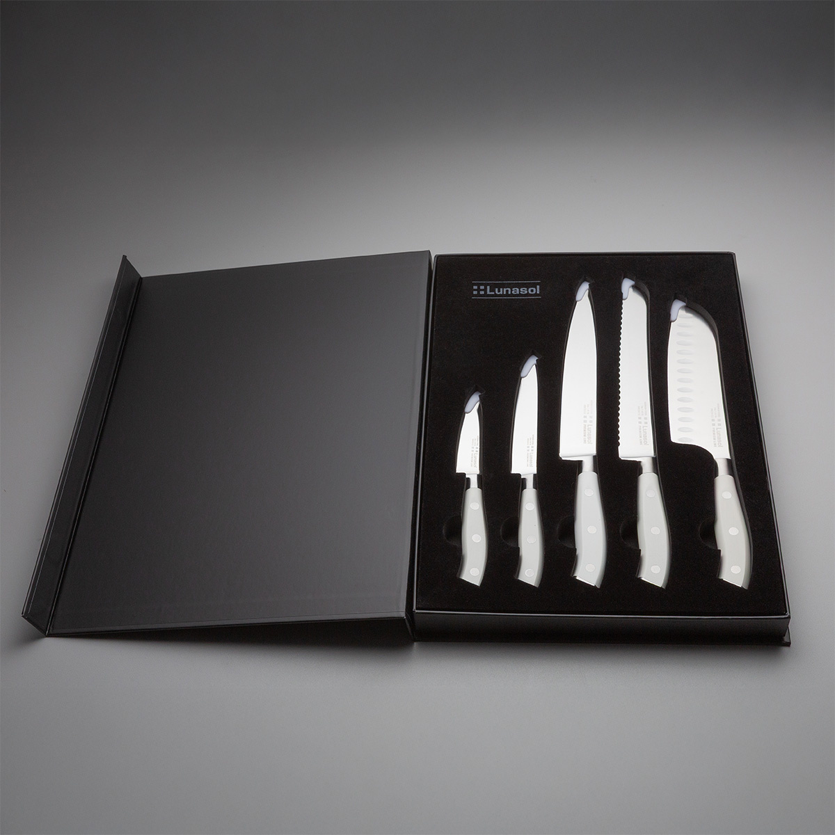 Zestaw noży 5 szt. — Lunasol Premium Knife biały