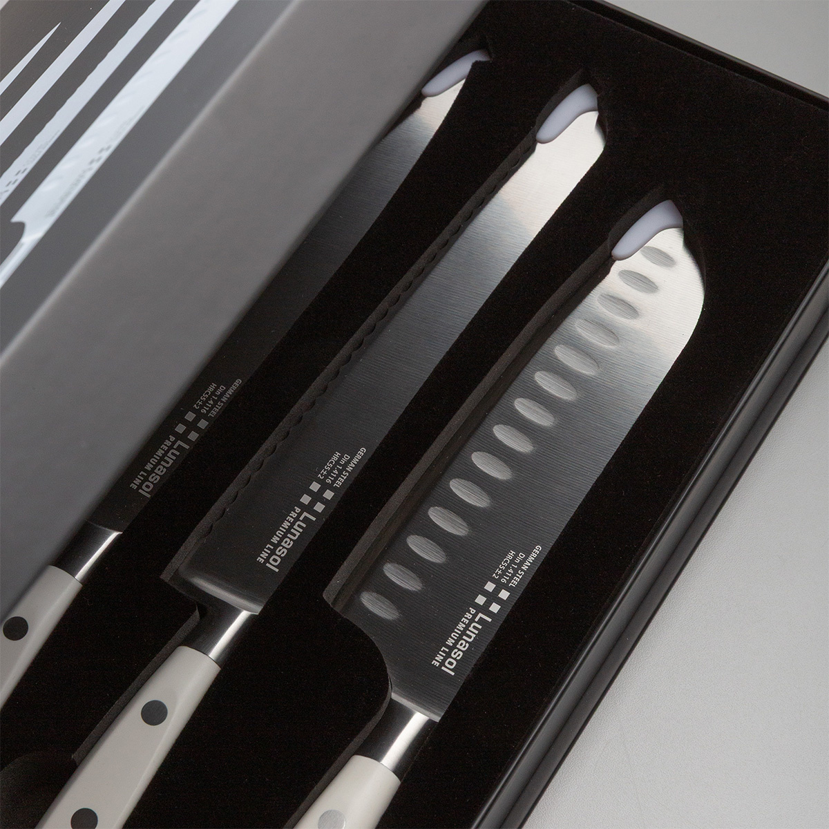 Zestaw noży 5 szt. — Lunasol Premium Knife biały
