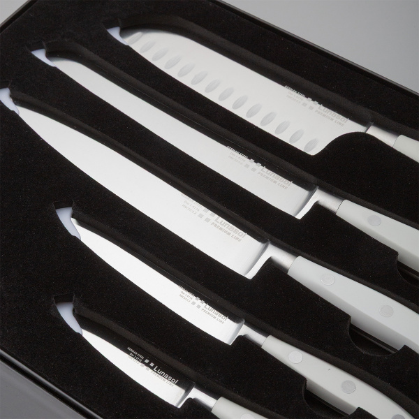 Zestaw noży 5 szt. — Lunasol Premium Knife biały