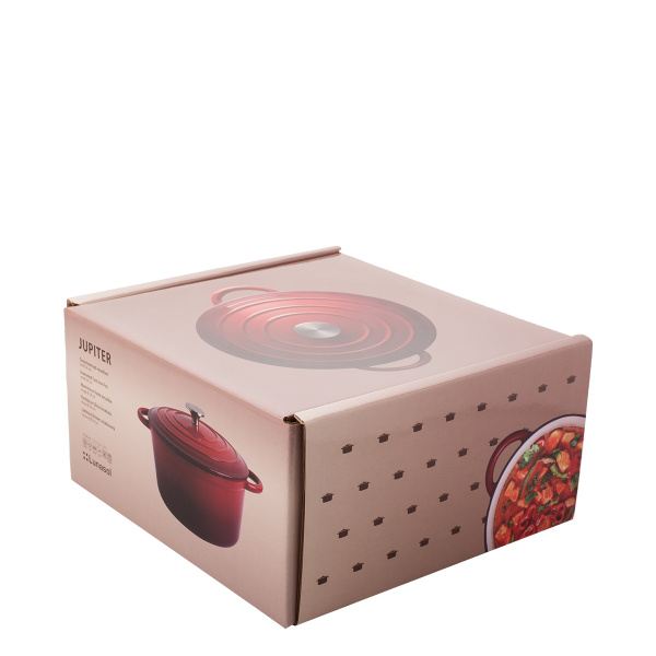 Żeliwny garnek emaliowany czerwony ø 24 cm - Jupiter Lunasol