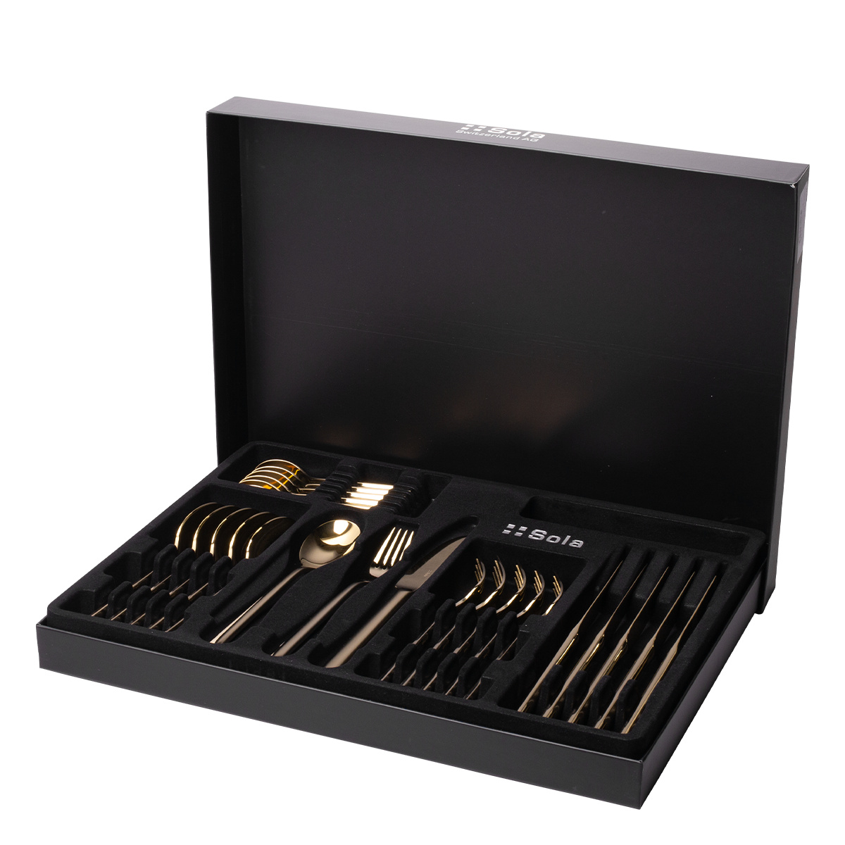 Zestaw sztućców 24 el. Living champagne | Sola Premium