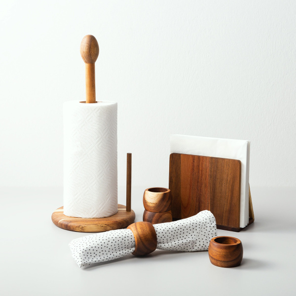 Pierścień na serwetki Agát zestaw 4 szt., Ø 5,7 cm - FLOW Wooden