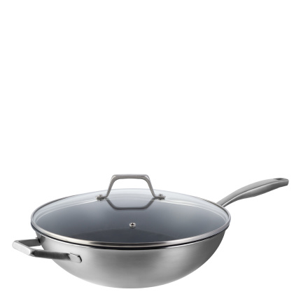 Wok ze szklaną pokrywką ø 30 cm | Sirius Terra