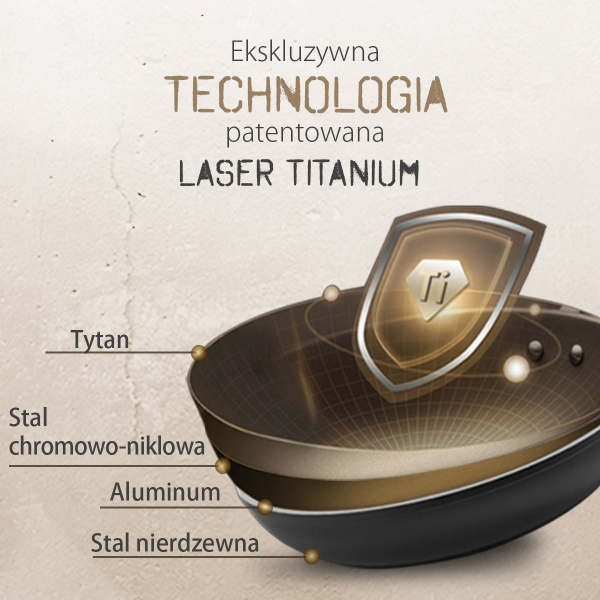 Patelnia tytanowa ø 24 cm | Saturn Terra Lunasol