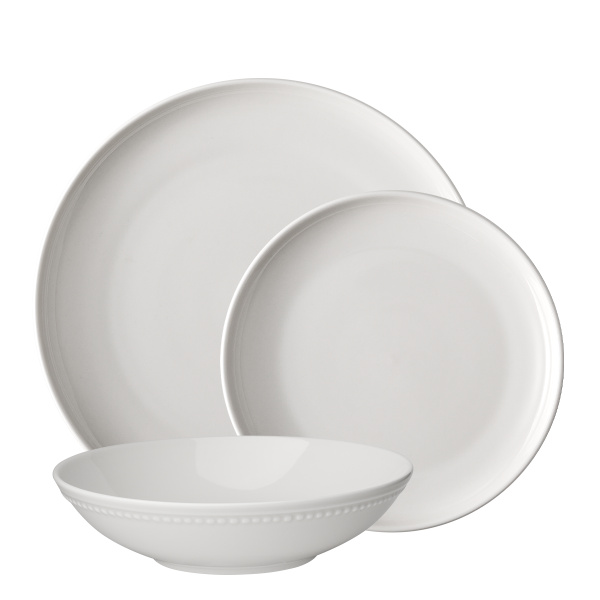 Zestaw talerzy 12 szt. | Elements Pearl