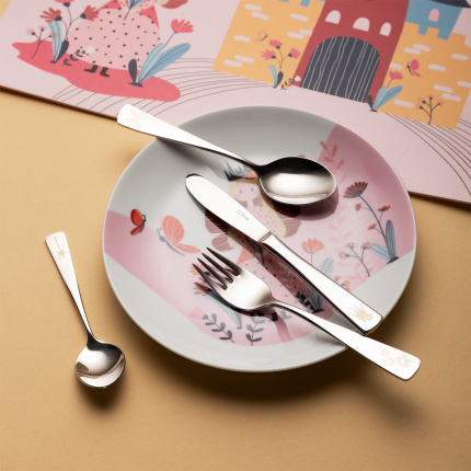 Zestaw sztućców dziecięcych Princess 4 szt. — KIDS WORLD poliert