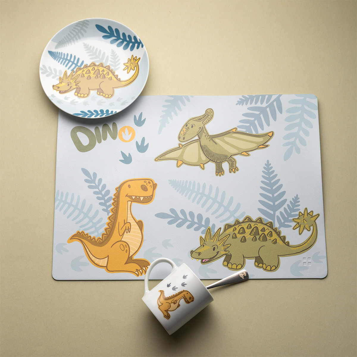 Podkładka dziecięca Dino 45 × 32 cm – KIDS WORLD