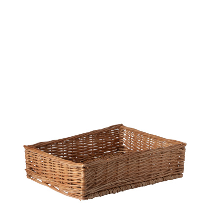 Prostokątny wiklinowy kosz na chleb 40 × 30 × 10 cm — Flow Wicker