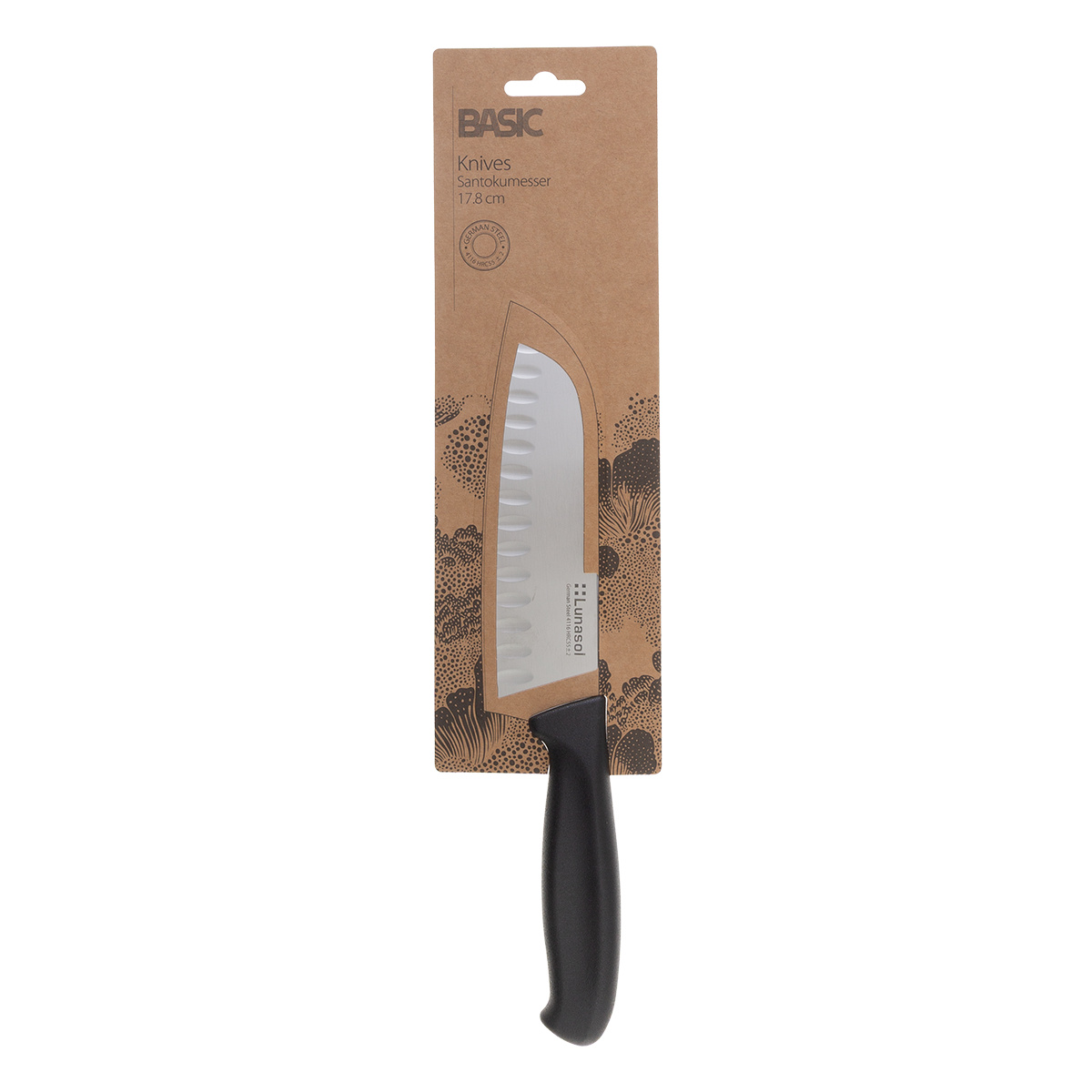 Nóż Santoku 17,8 cm | Basic Lunasol