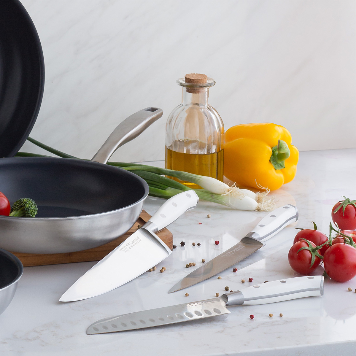 Nóż santoku duży 17,8 cm - Premium