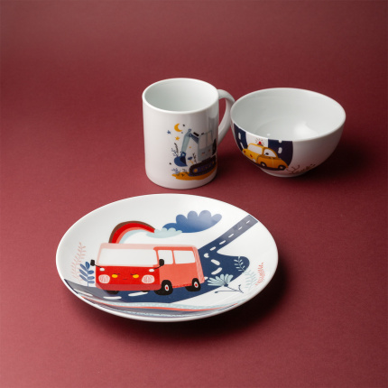 Dziecięcy zestaw porcelanowy Cars 3 szt. – KIDS WORLD