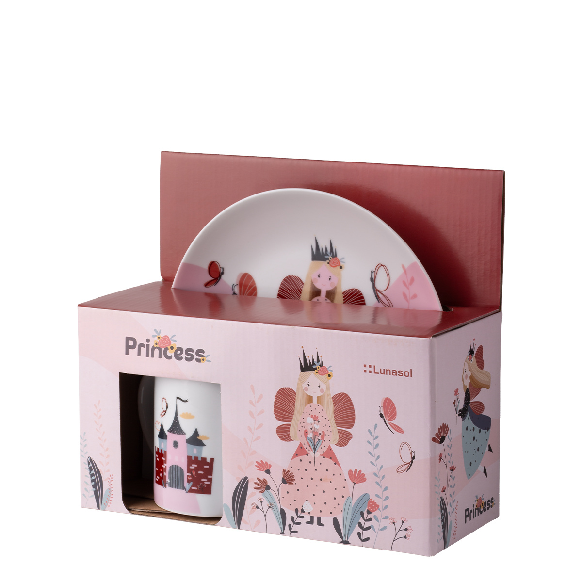 Dziecięcy zestaw porcelanowy Princess 3 szt. – KIDS WORLD