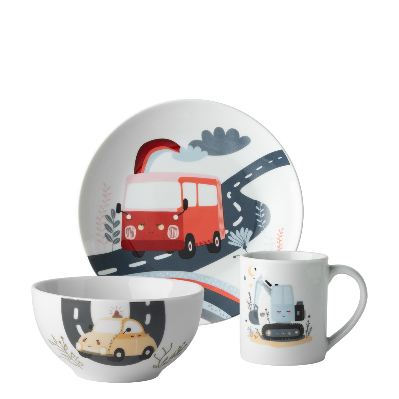 Dziecięcy zestaw porcelanowy Cars 3 szt. – KIDS WORLD