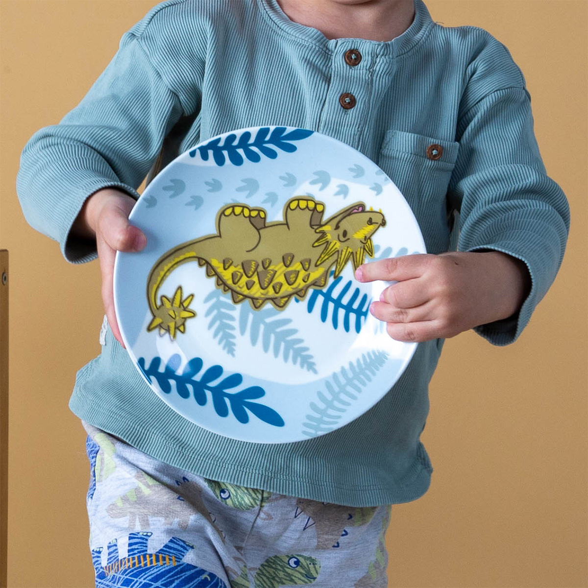 Dziecięcy zestaw porcelanowy Dino 3 szt. – KIDS WORLD