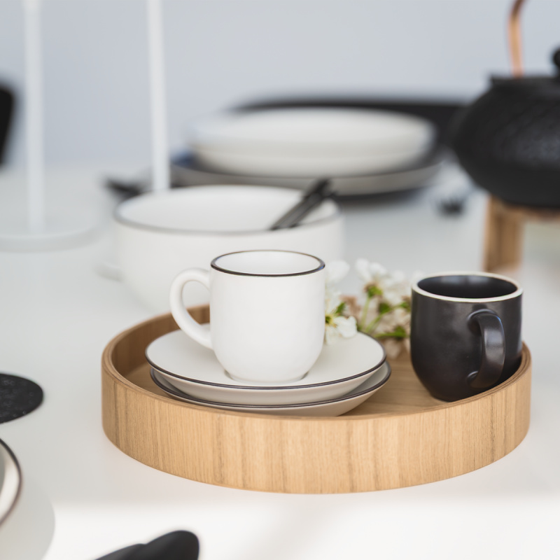 Taca okrągła Ø 22 cm, wys.: 3.5 cm – Elements Wood jesion