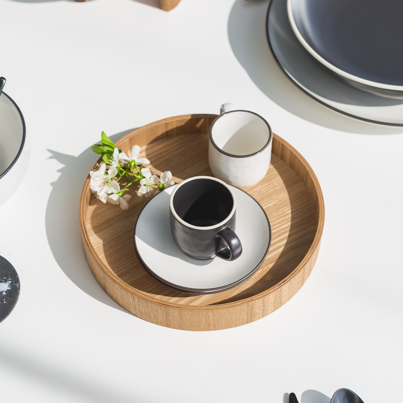 Taca okrągła Ø 22 cm, wys.: 3.5 cm – Elements Wood jesion